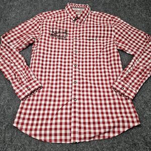 Stackerpoint Shirt Medium Red White Checkered Gingham Lebensfreude Oktoberfest